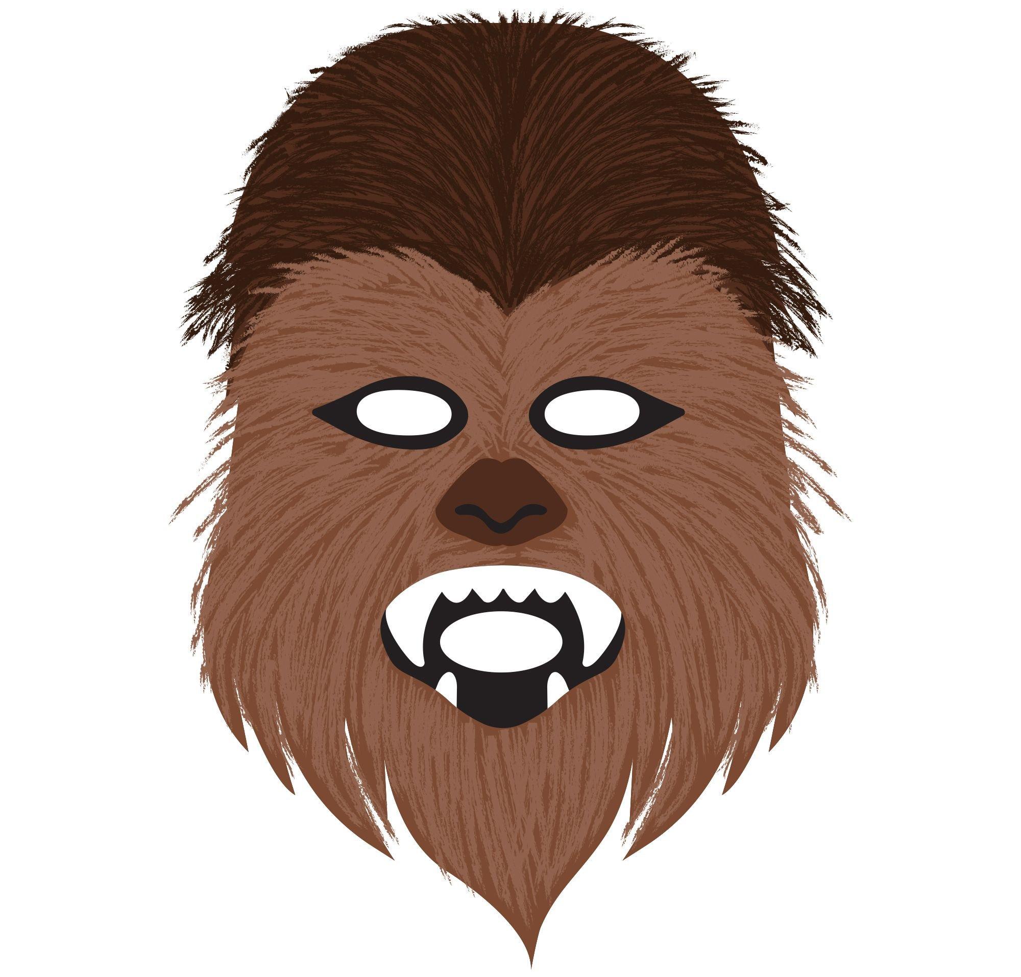 Chewbacca Fabric Face Mask. 6.4in x 9.9in - Star Wars Galaxy of Adventures