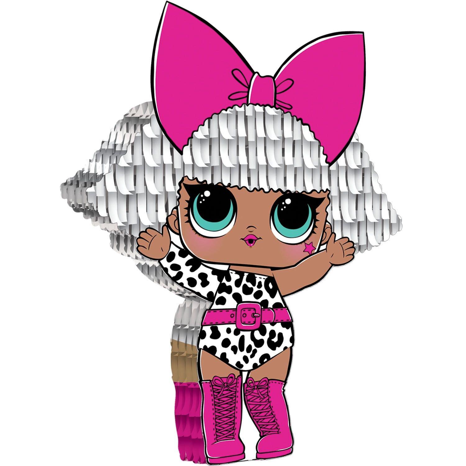 Mini Diva Pinata Decoration. 5.7in x 7.3in - L.O.L. Surprise! Together 4-Eva