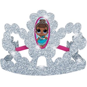 Glitter L.O.L. Surprise! Together 4-Eva Cardstock Tiaras. 6.4in x 3.5in. 8ct
