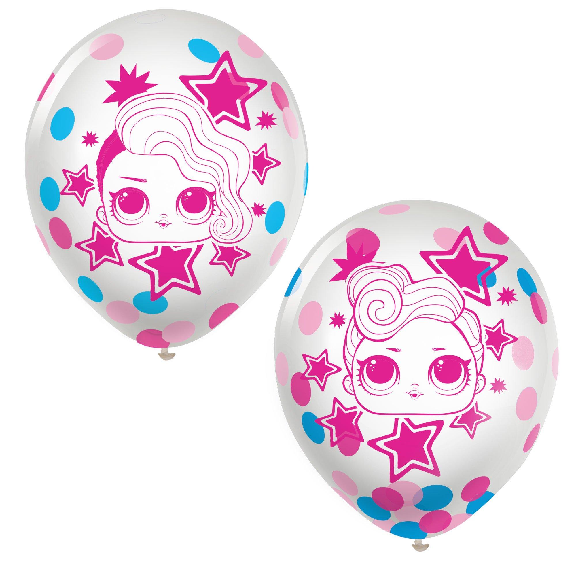 6ct. 12in. L.O.L. Surprise! Together 4-Eva Confetti Latex Balloons - Image 2