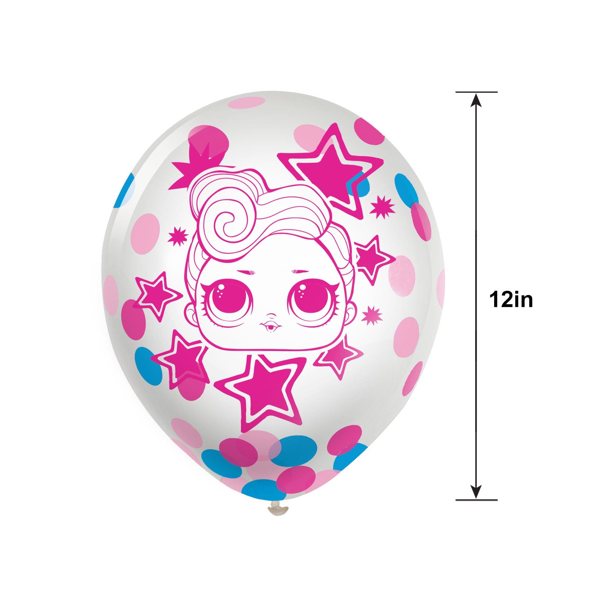 6ct. 12in. L.O.L. Surprise! Together 4-Eva Confetti Latex Balloons - Image 4