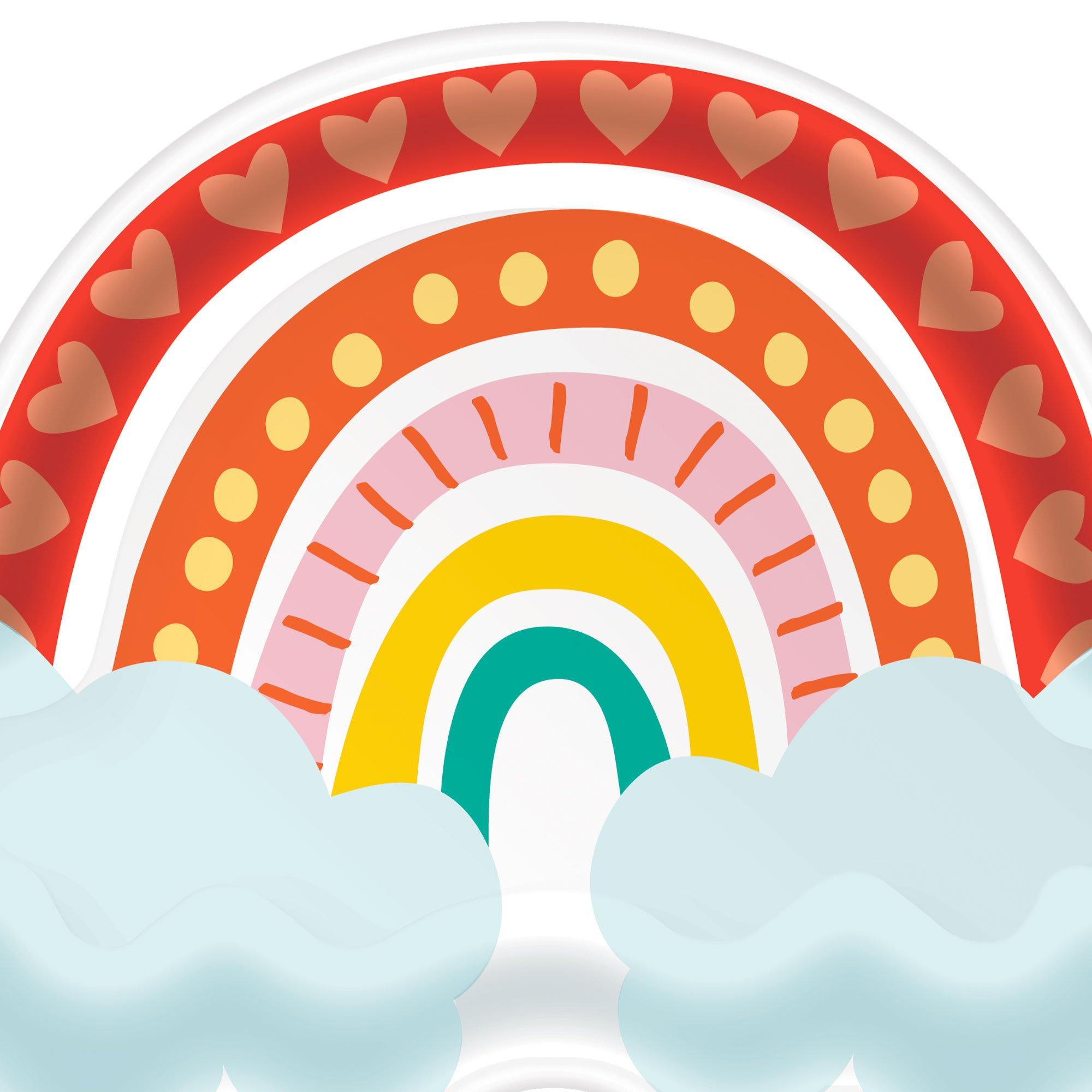 Retro Rainbow-Shaped Dessert Plates. 9in x 6.5in. 8ct - Image 2
