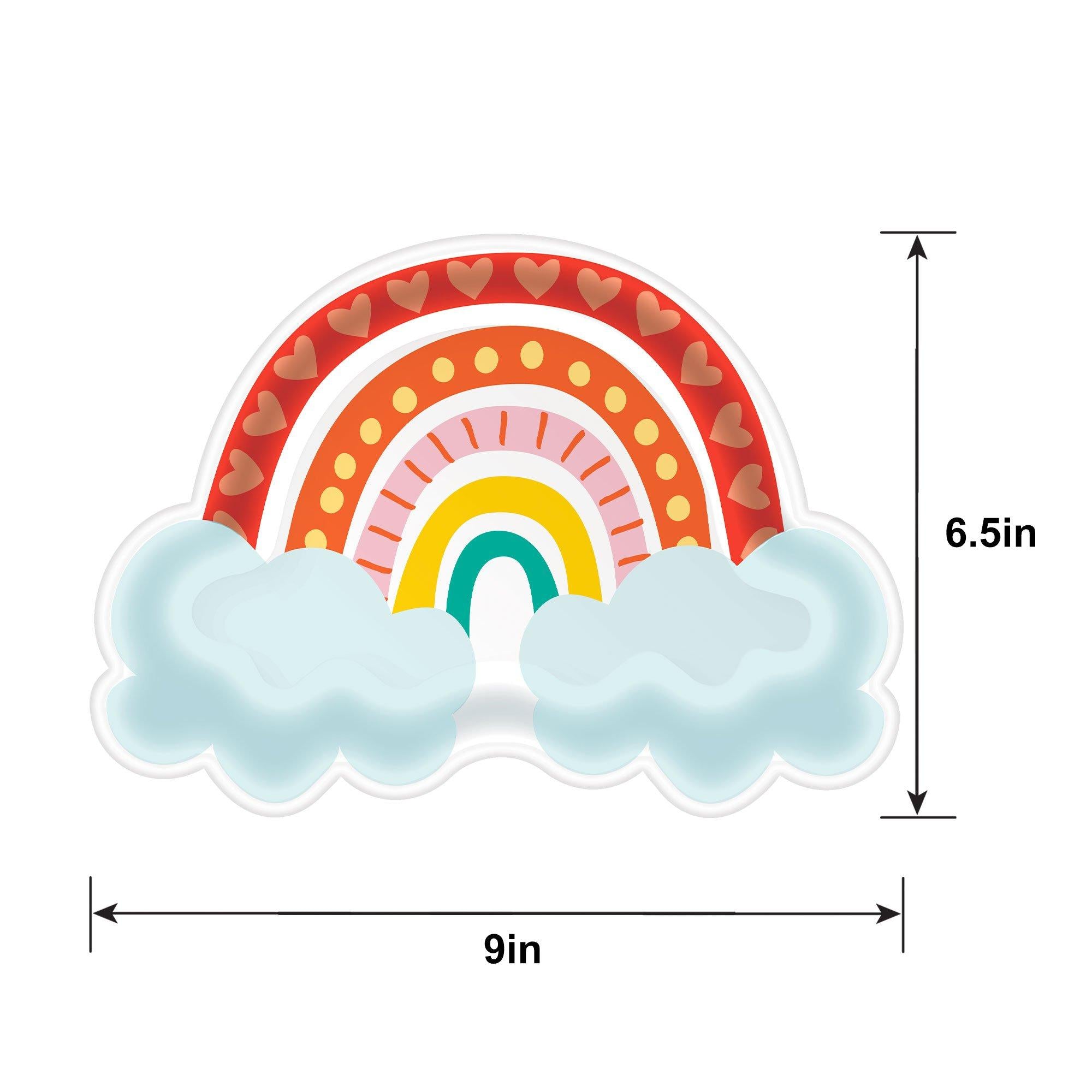 Retro Rainbow-Shaped Dessert Plates. 9in x 6.5in. 8ct - Image 3