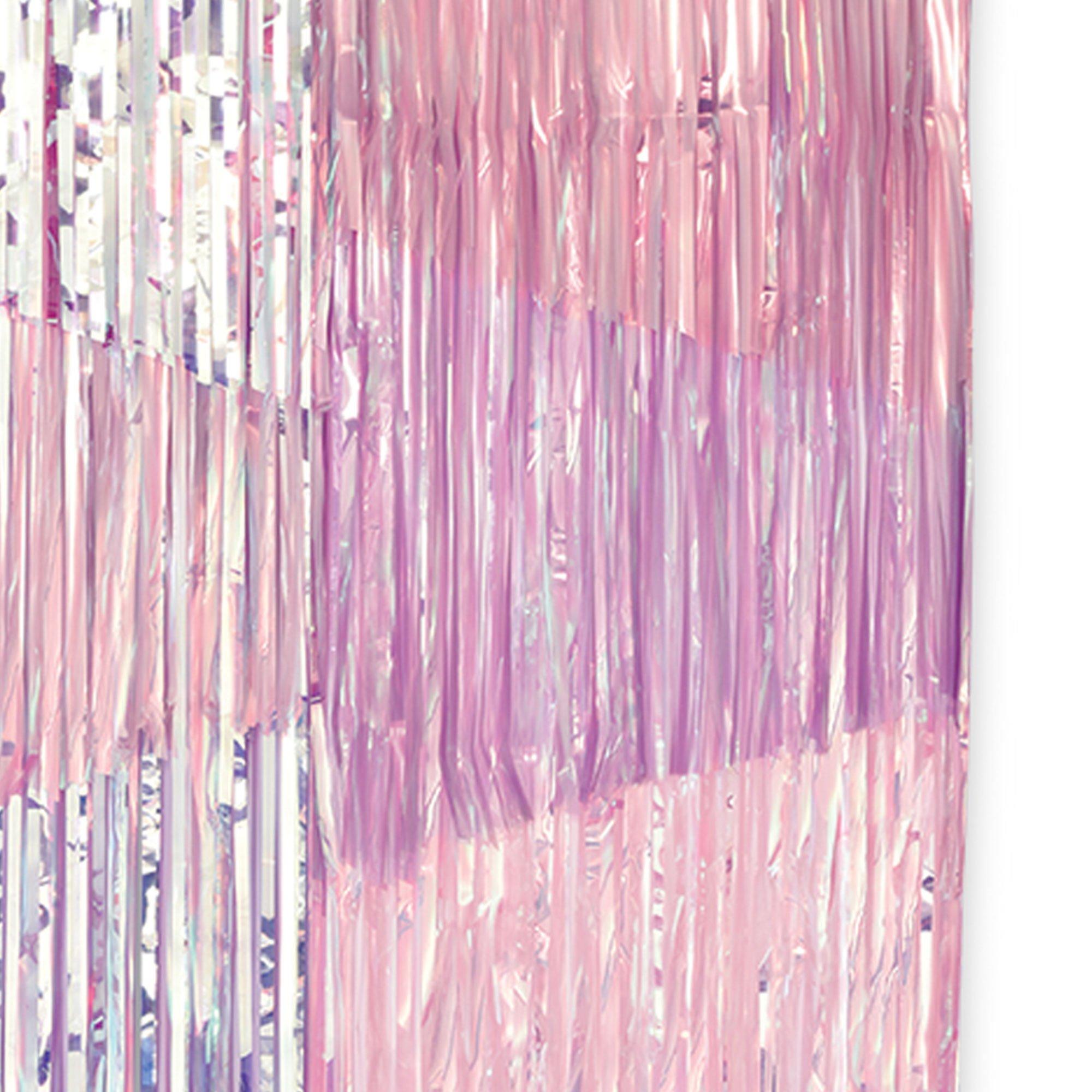 Iridescent Luminous Pastel Fringe Backdrop Curtain. 36in x 48in - Image 3