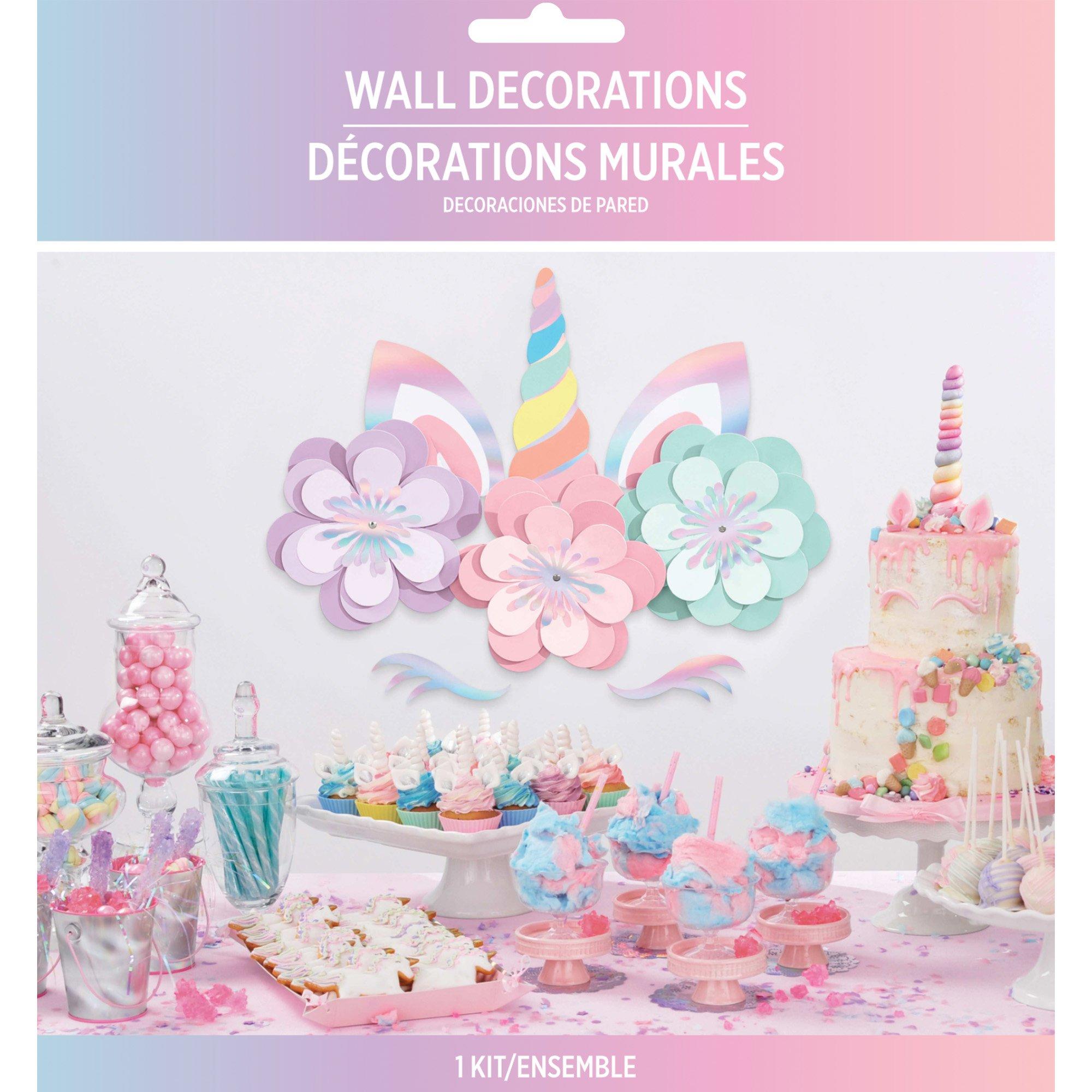 Magical Rainbow Unicorn Floral Cutouts 8ct - Image 5