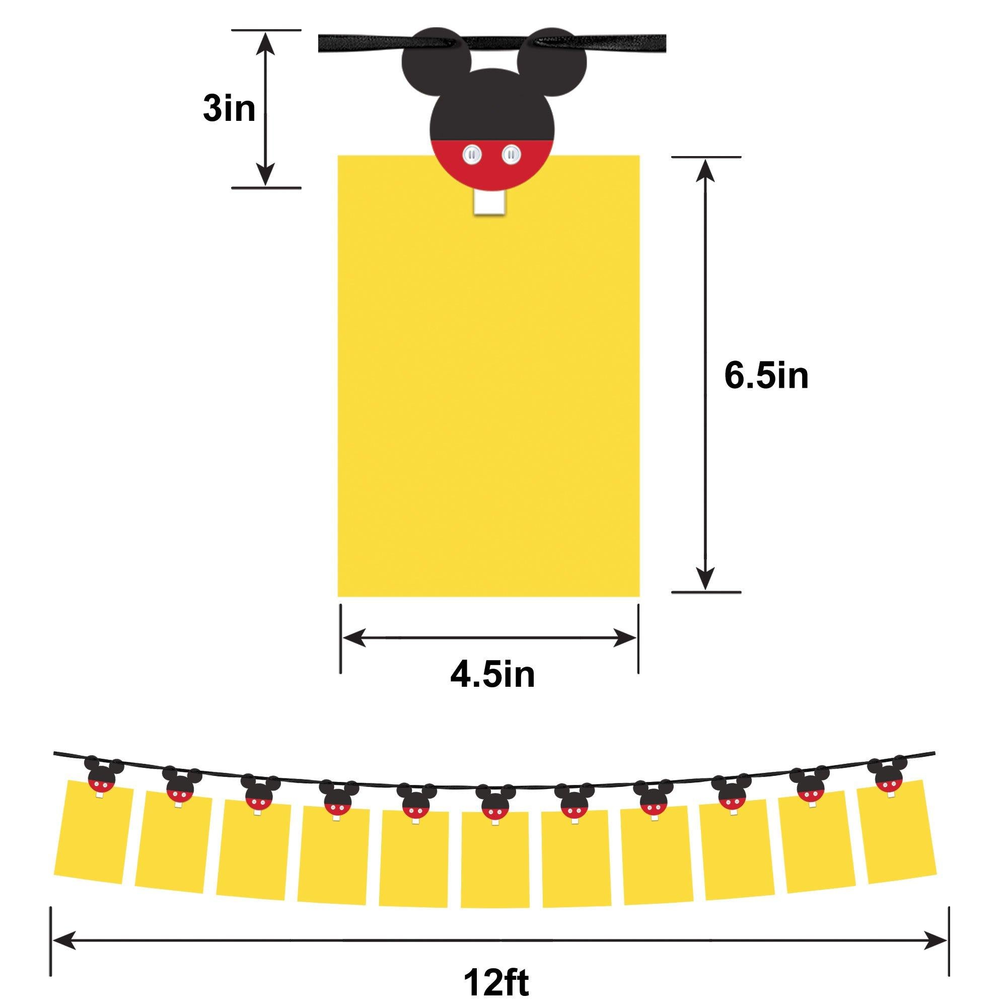 Mickey Mouse Forever 13-Picture Photo Garland Kit. 12ft. 42pc - Image 4