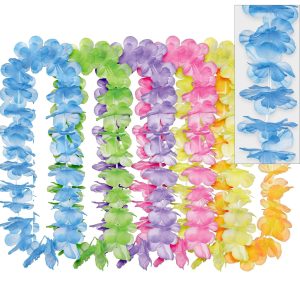 Multicolor Fabric Leis for Kids. 30in. 6ct