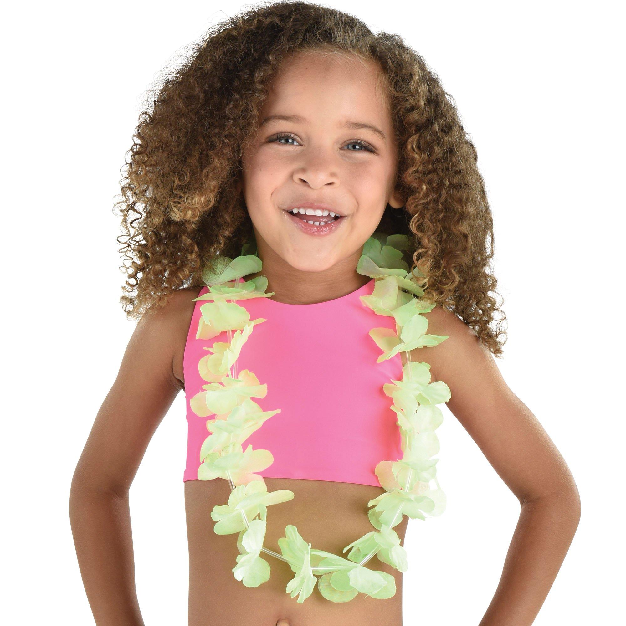 Multicolor Fabric Leis for Kids. 30in. 6ct - Image 4