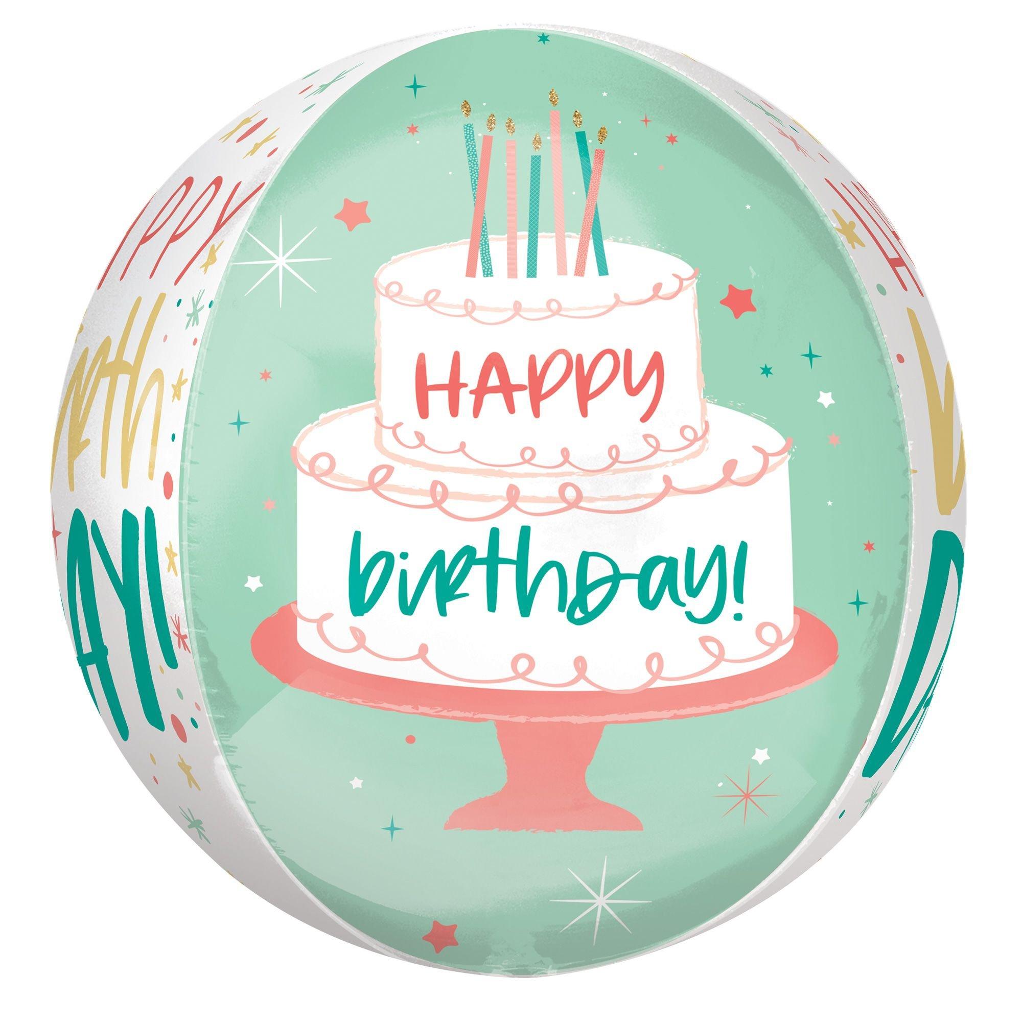 Happy Cake Day Birthday Balloon. 16in - Orbz®