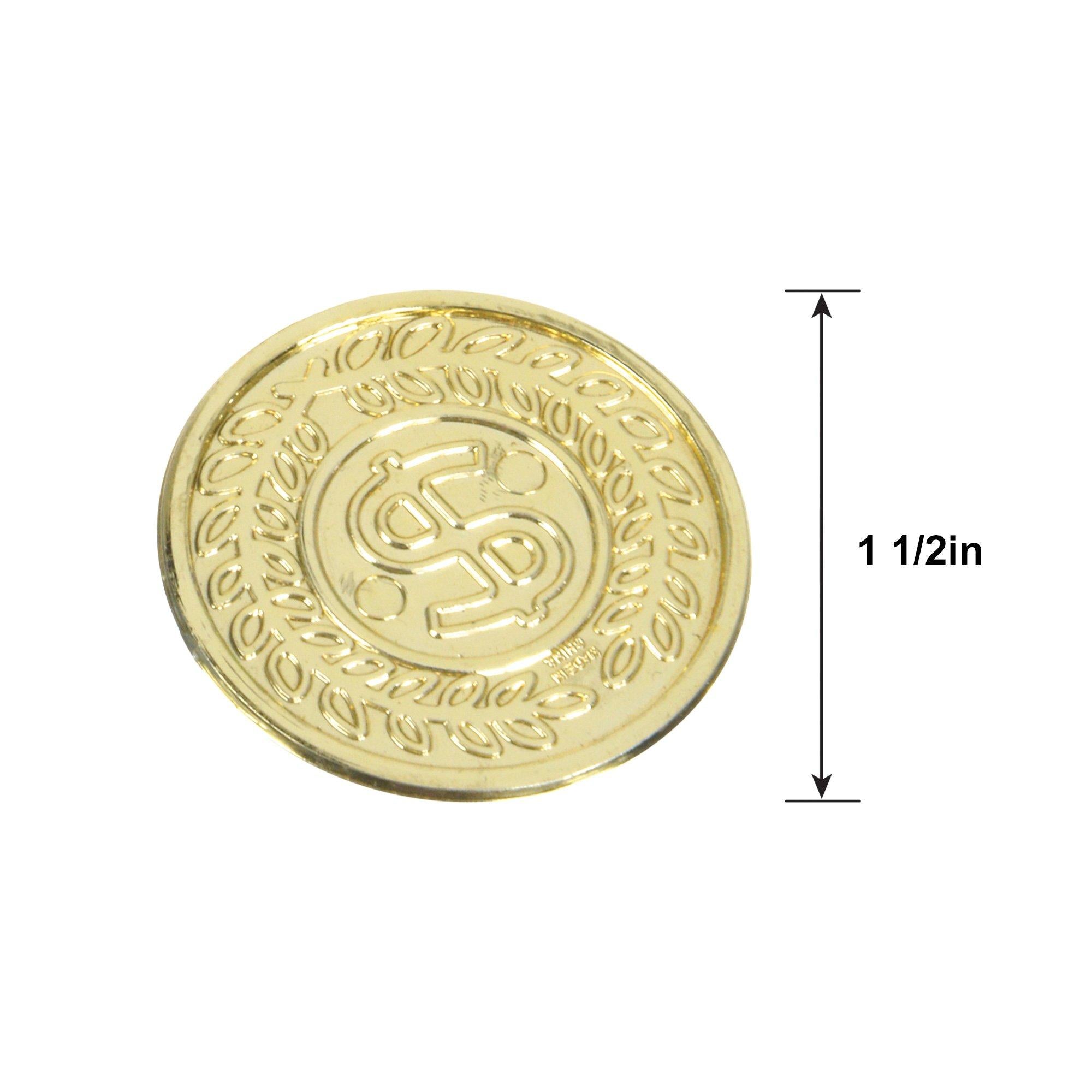 Dollar Sign Gold Coins 100ct - Image 2