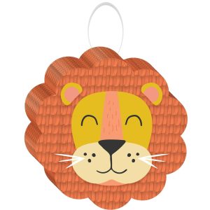 Mini Get Wild Lion Cardstock & Tissue Paper Pinata Decoration. 7in x 7in