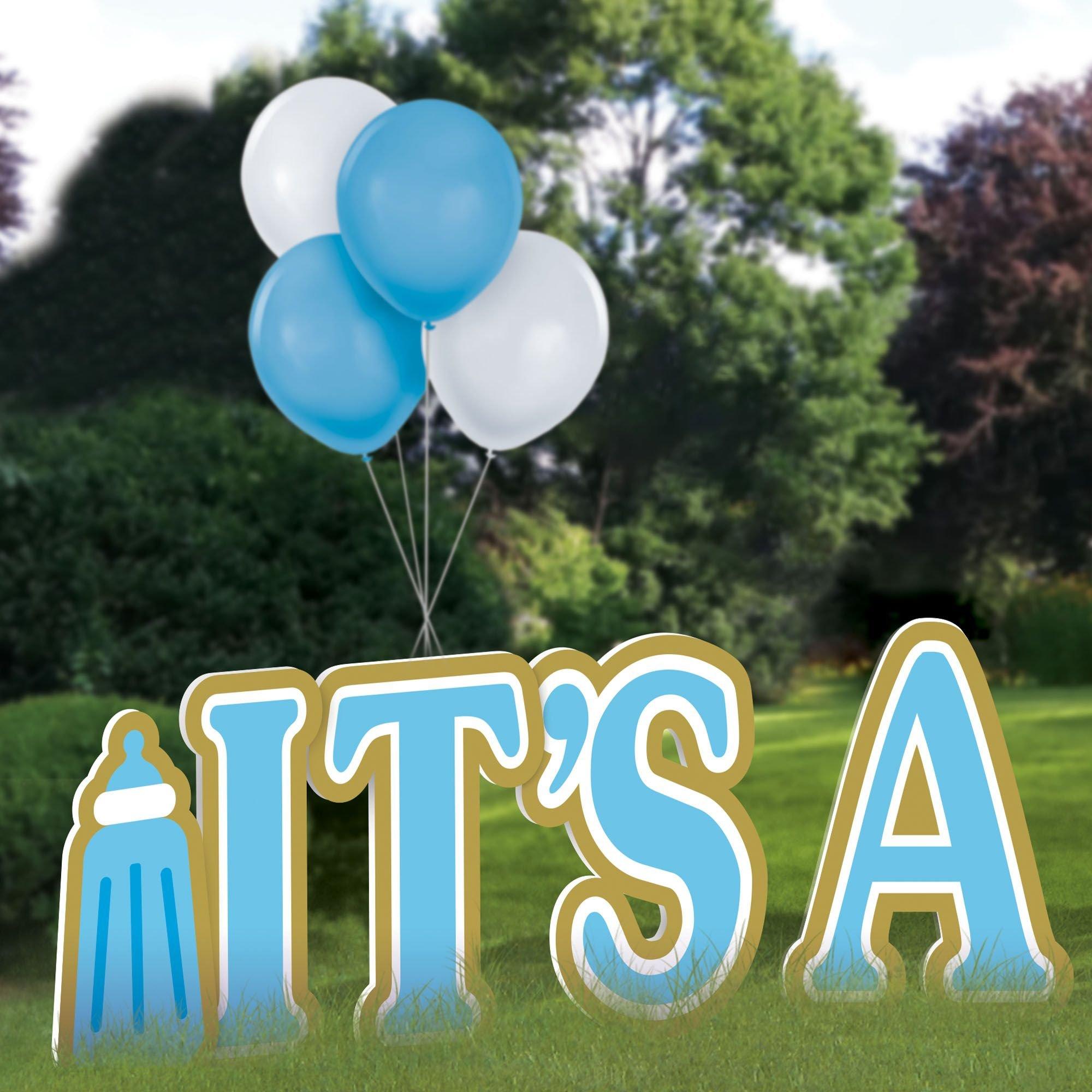 It's A Boy Plastic Yard Sign Phrase Set. 27in Letters - Image 2