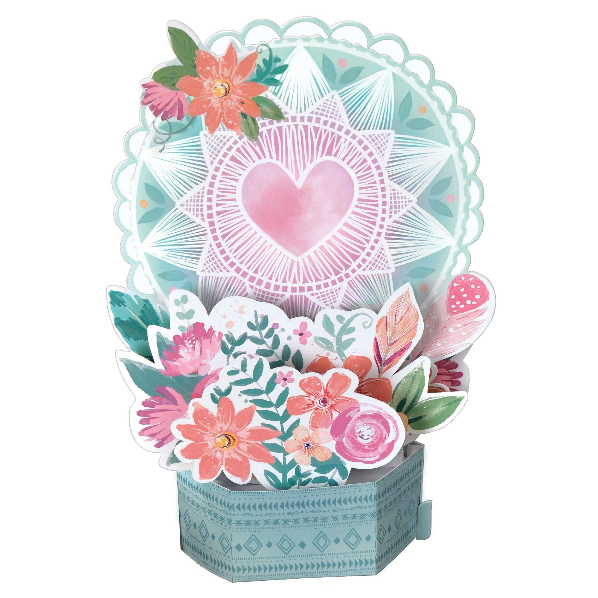Free Spirit Boho Cardstock Pop-Out Centerpiece. 7.25in x 11.1in
