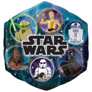 Star Wars Galaxy of Adventures Hexagonal Foil Balloon. 22in x 23in