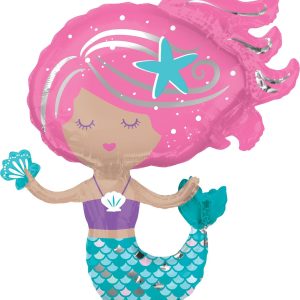 Shimmering Mermaid Foil Balloon. 30in