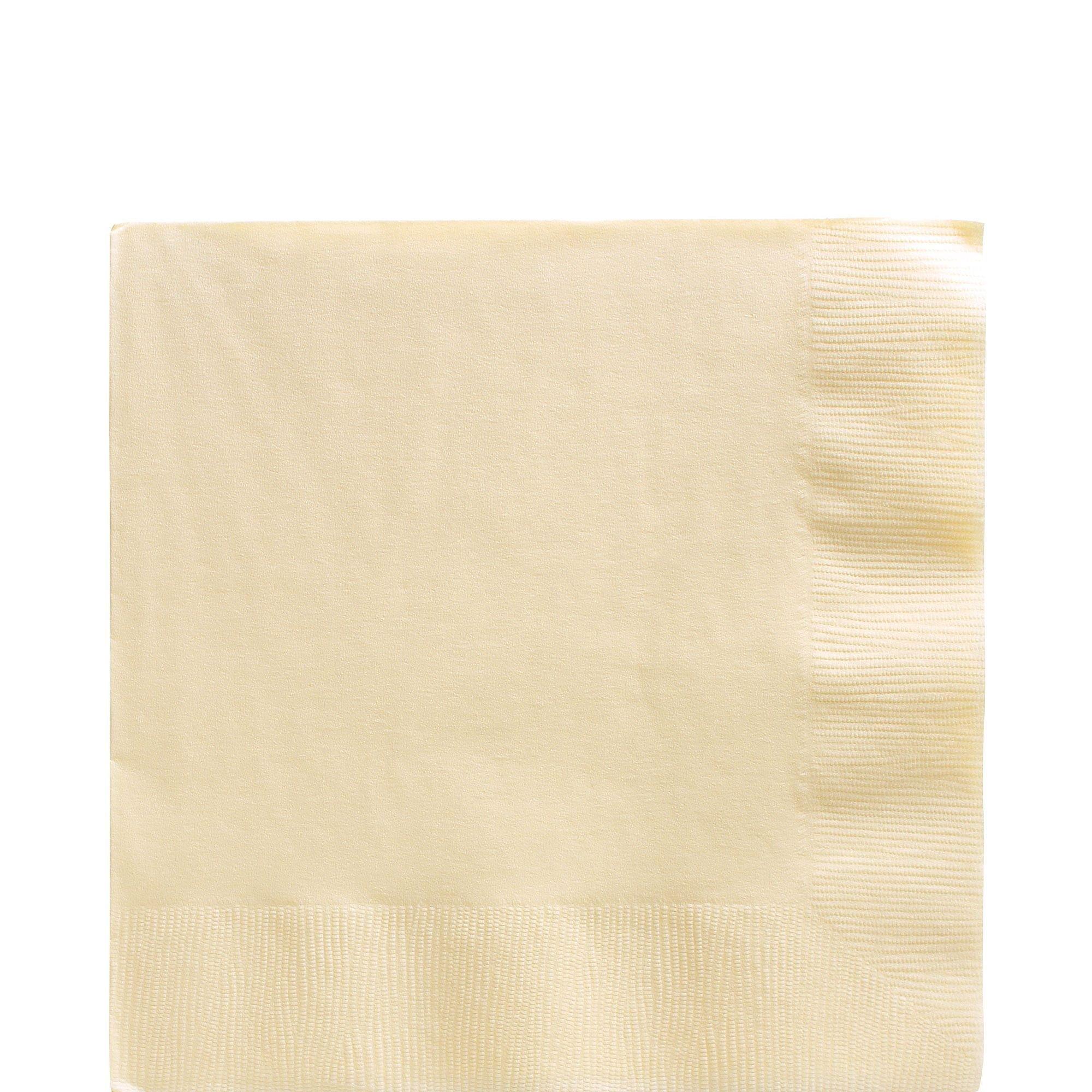 Vanilla Cream Paper Lunch Napkins. 6.5in. 40ct