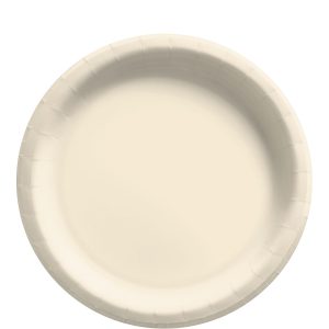 Vanilla Cream Extra Sturdy Paper Lunch Plates. 8.5in. 20ct