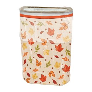 Fall Leaves Pop-Up Trash Bin. 13gal