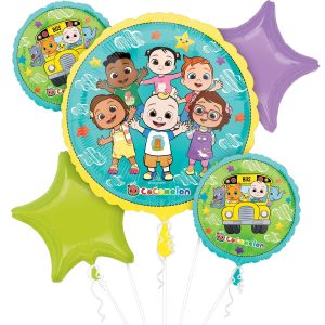 CoComelon Foil Balloon Bouquet. 5pc