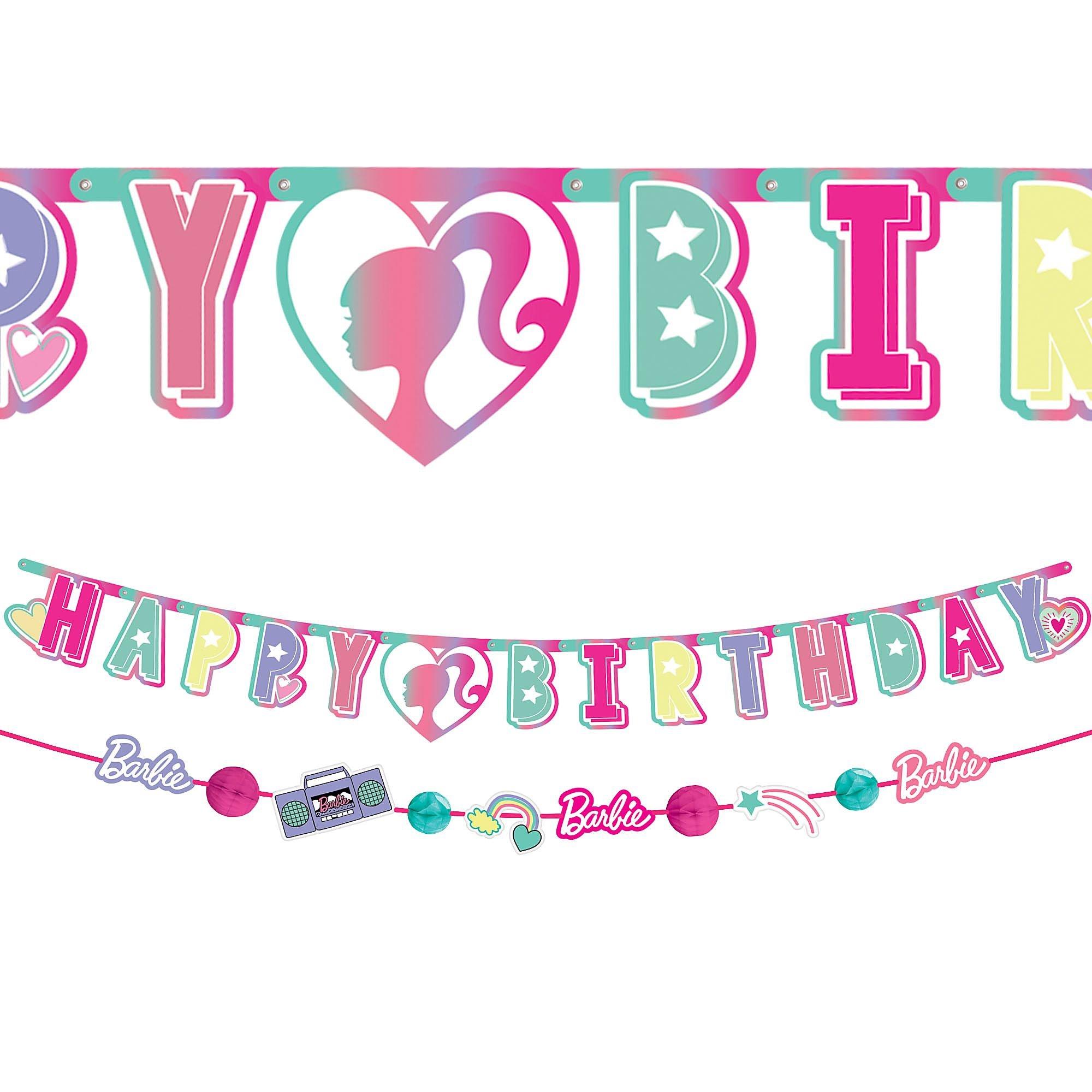 Barbie Dream Together Birthday Cardstock Banners. 5.75ft. 2ct