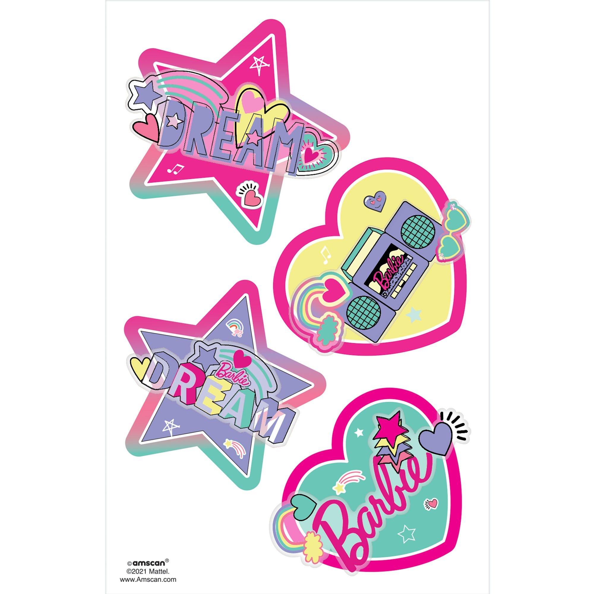 3D Barbie Dream Together Temporary Tattoos. 4ct