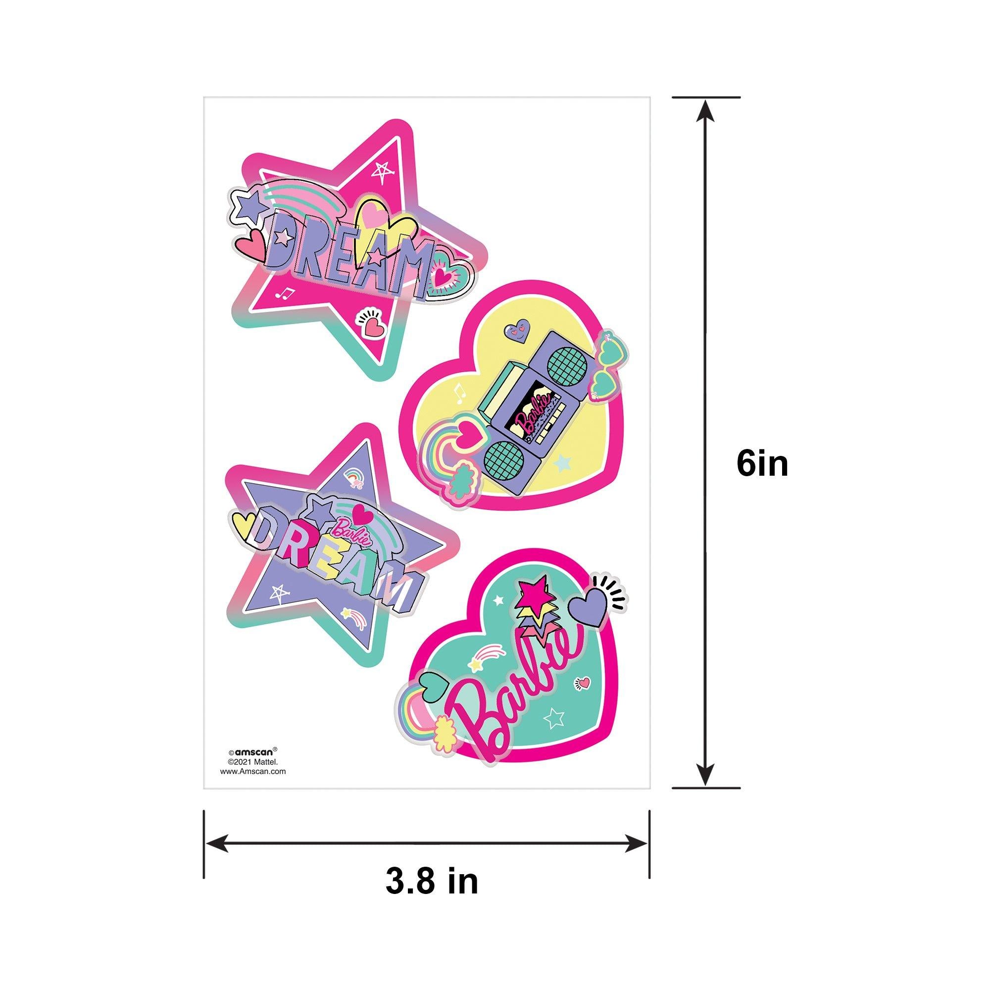 3D Barbie Dream Together Temporary Tattoos. 4ct - Image 3