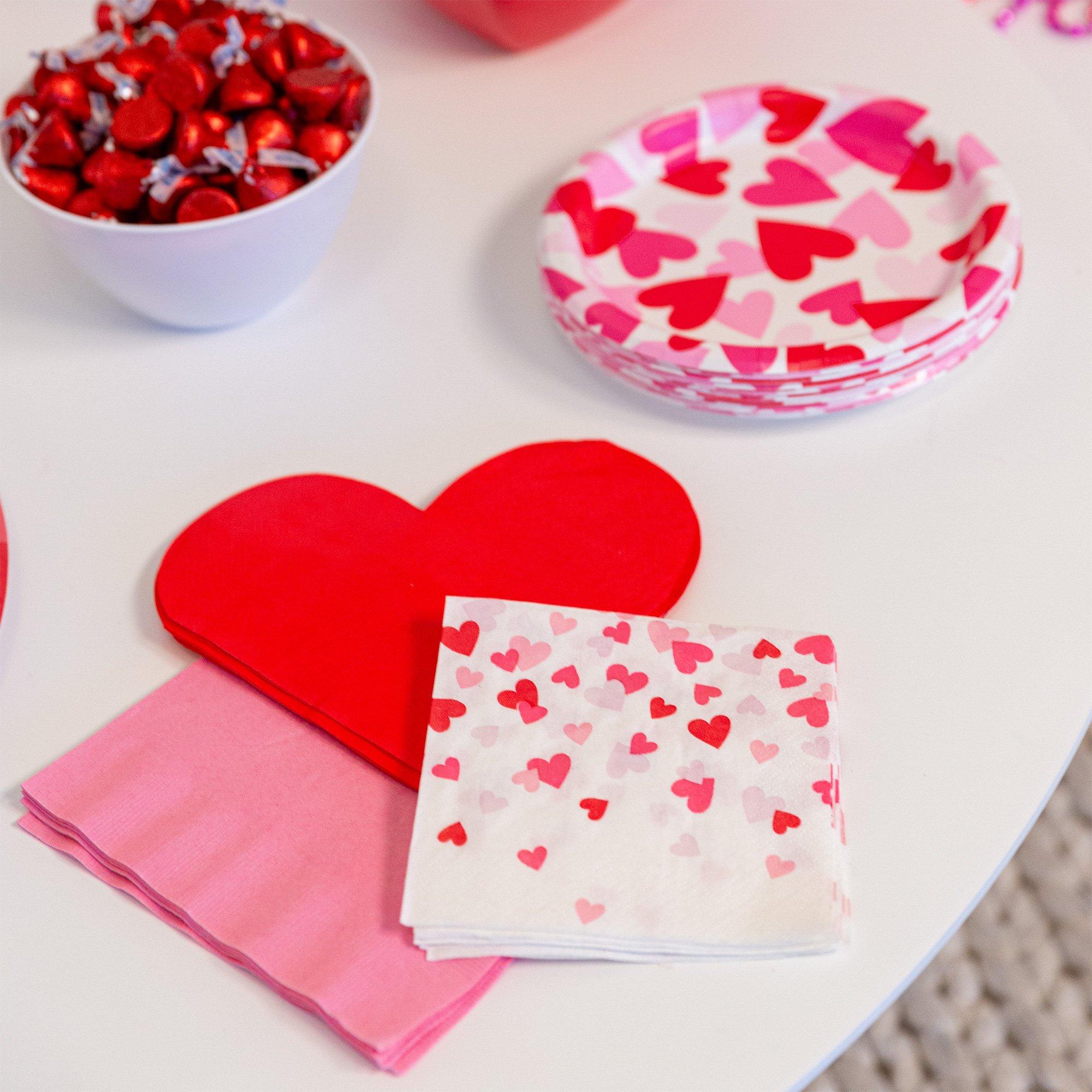 Heart Party Paper Lunch Plates. 8.5in. 20ct - Image 2