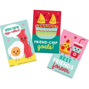Valentine's Day Food Friends Notepads. 2.25in x 3.5in. 12ct