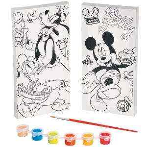 Mickey Mouse Color Your Own Canvas Kit. 2pc