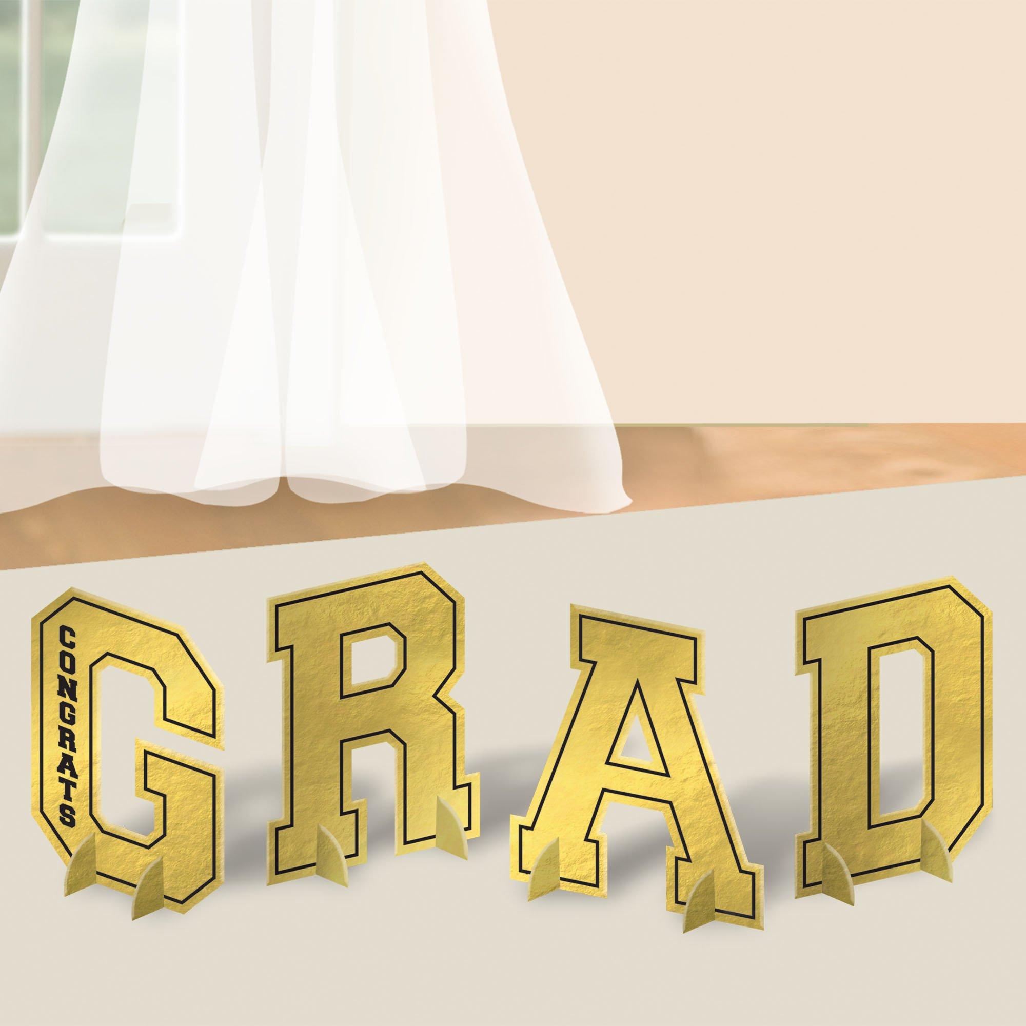 Metallic Best Is Yet to Come Grad Cardstock Centerpiece Kit. 6.5in x 9in. 4pc