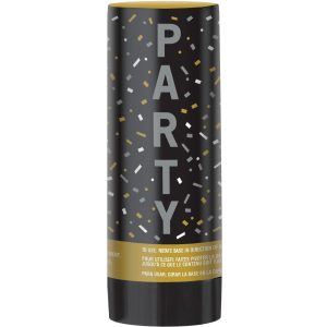 Black. Gold & Silver Graduation Plastic & Foil Confetti Poppers. 3.6in. 3ct