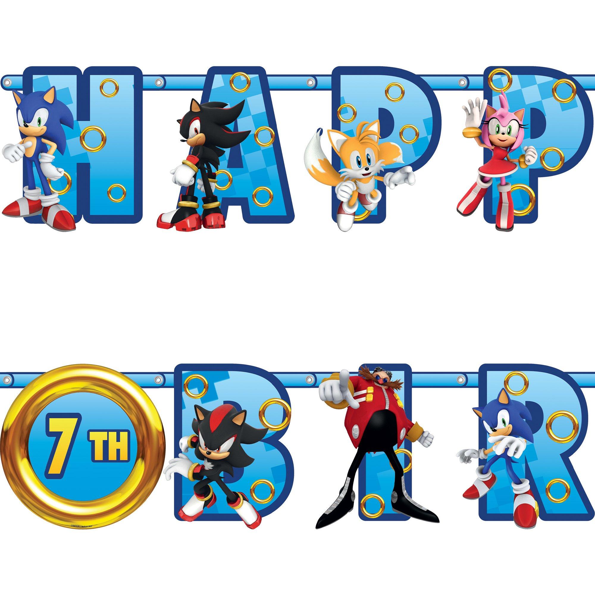 Sonic the Hedgehog Cardstock Birthday Banner Kit. 10.5ft - Image 3