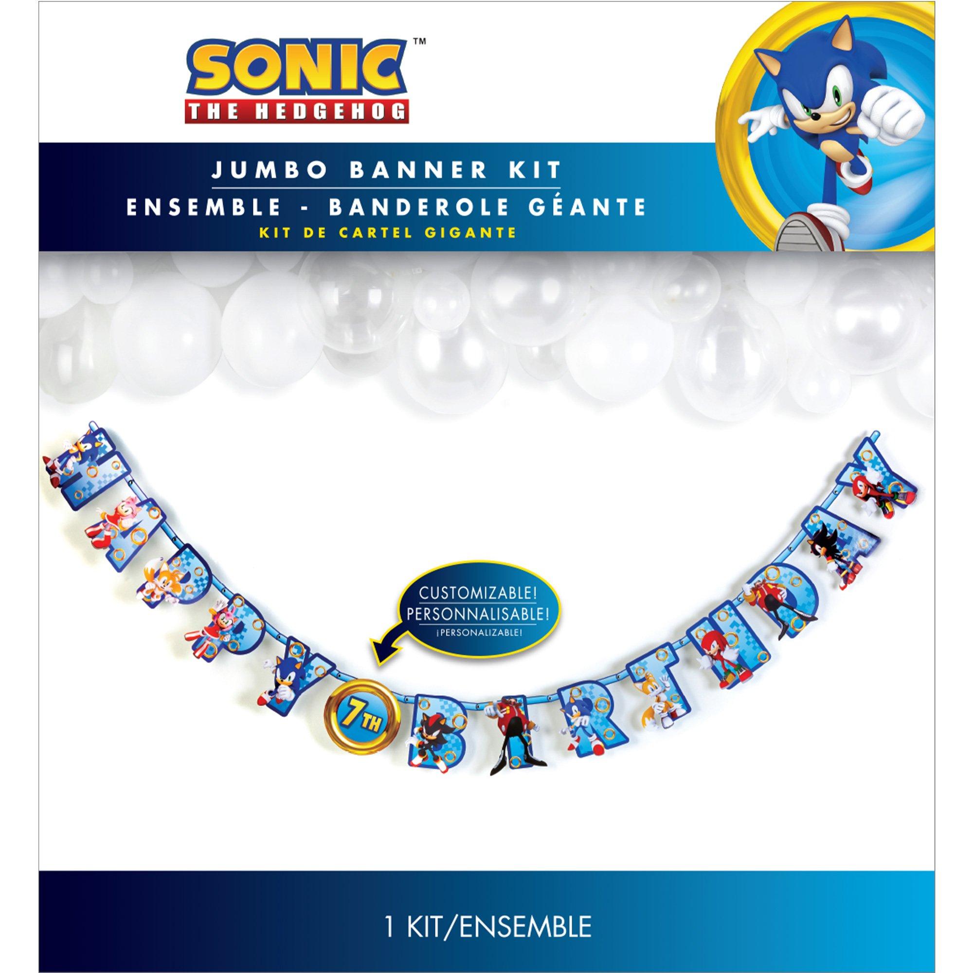 Sonic the Hedgehog Cardstock Birthday Banner Kit. 10.5ft - Image 4