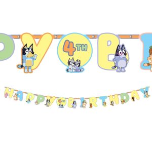 Bluey Cardstock Birthday Banner Kit. 10.5ft