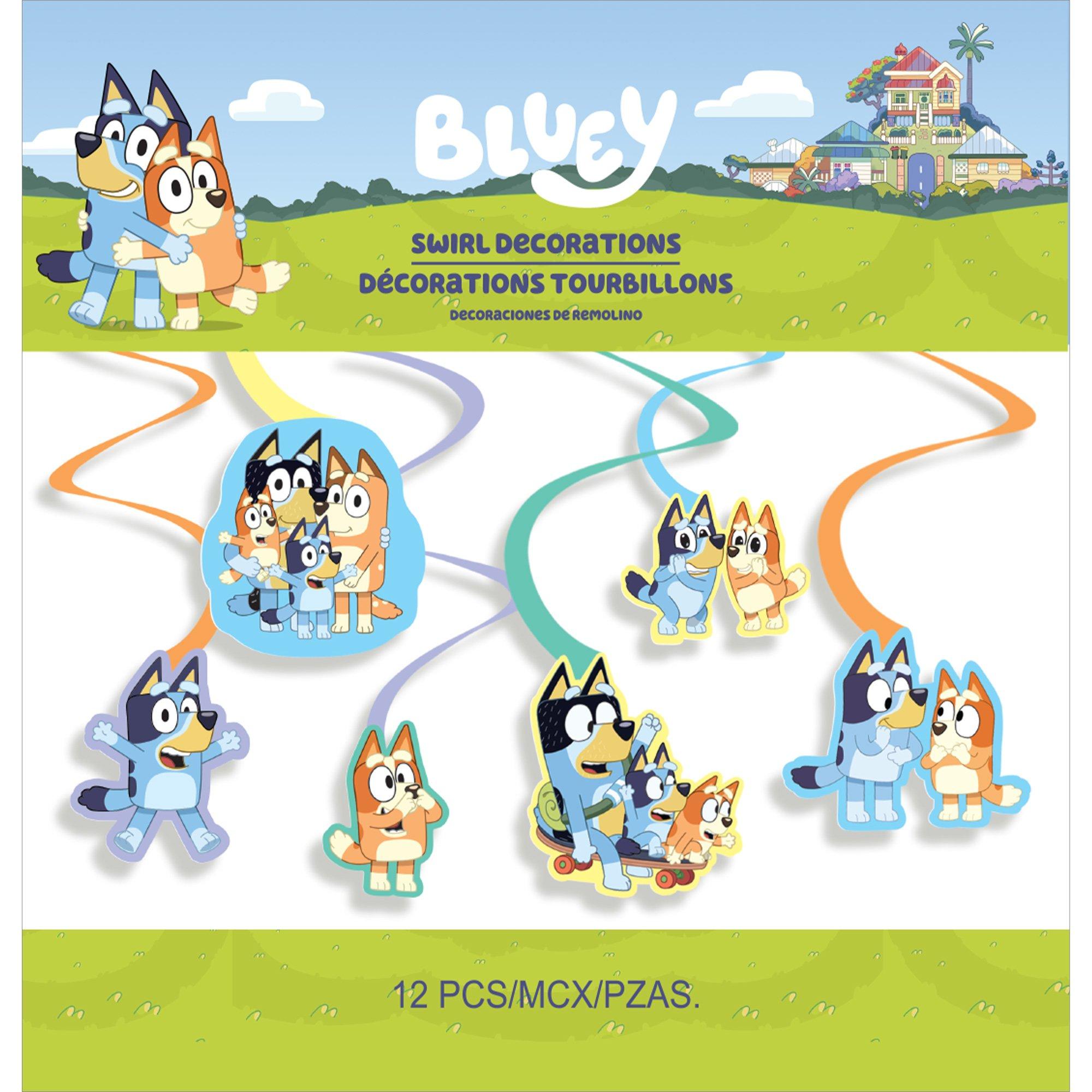 Bluey Cardstock Swirl Decorations. 12ct - Image 3