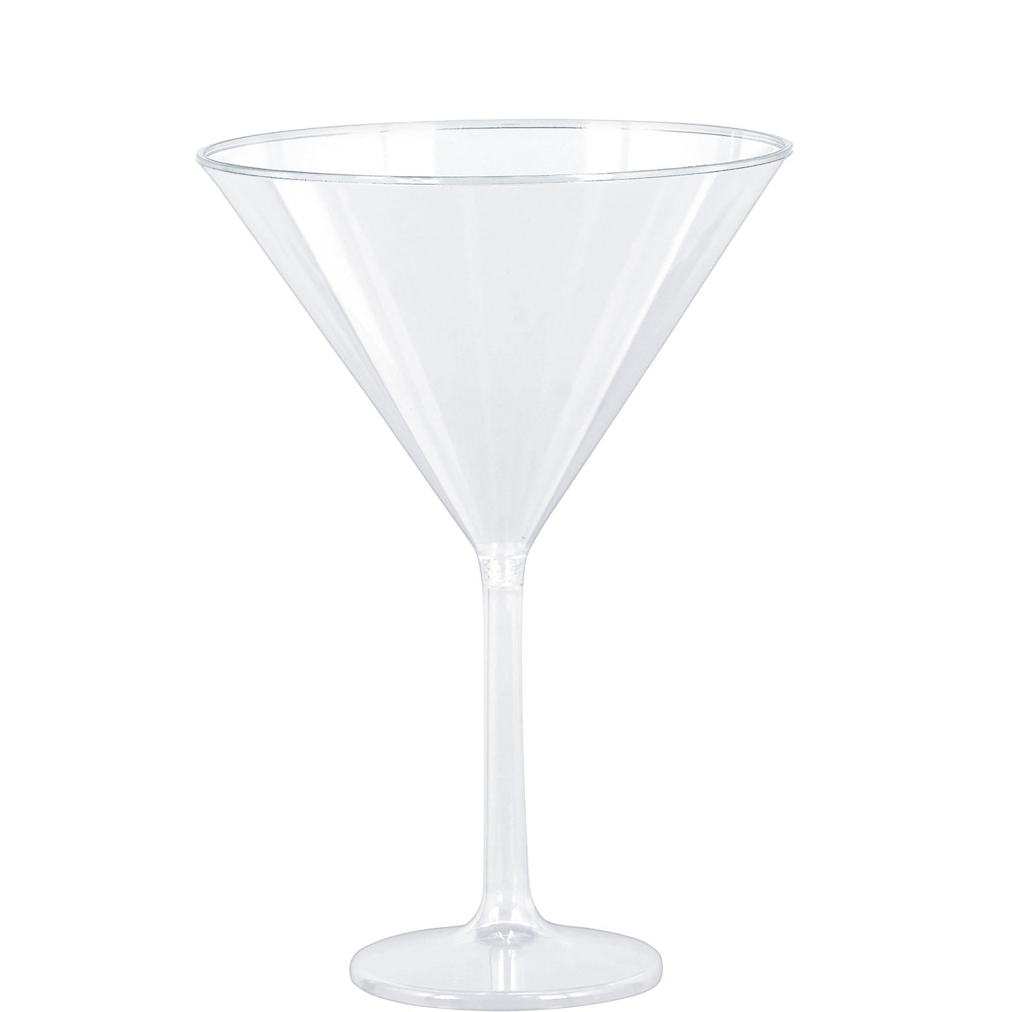 Jumbo Clear Plastic Martini Glasses. 25oz. 4ct - Image 2