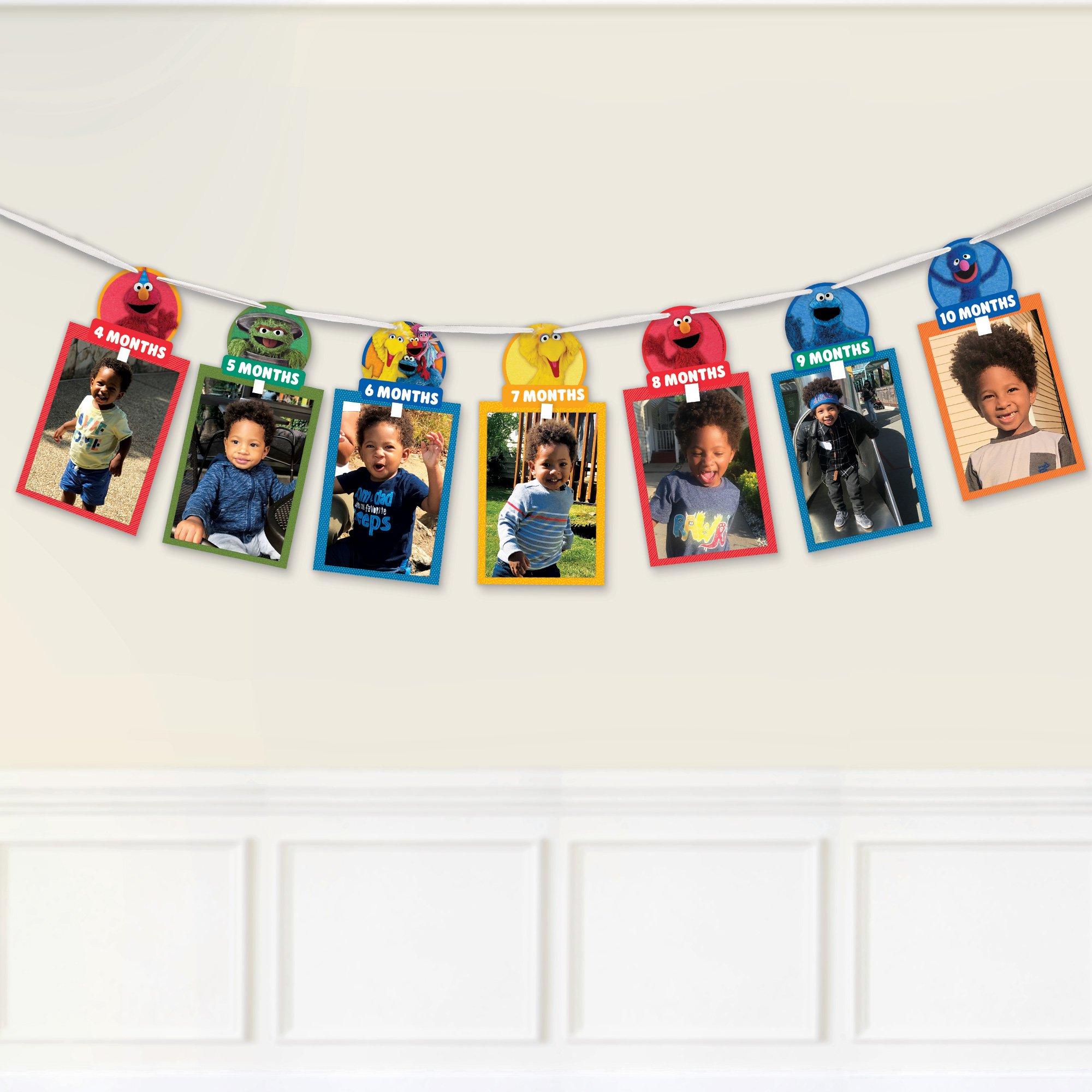 Everyday Sesame Street 13-Picture Cardstock Photo Garland Kit. 12ft. 42pc