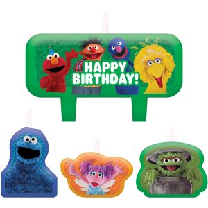 Everyday Sesame Street Birthday Candle Set. 4pc