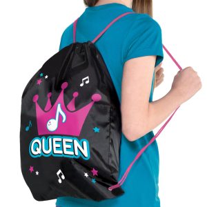Internet Famous Queen Polyester Drawstring Backpacks. 4ct