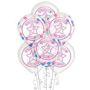 6ct. 12in. Internet Famous Latex Confetti Balloons