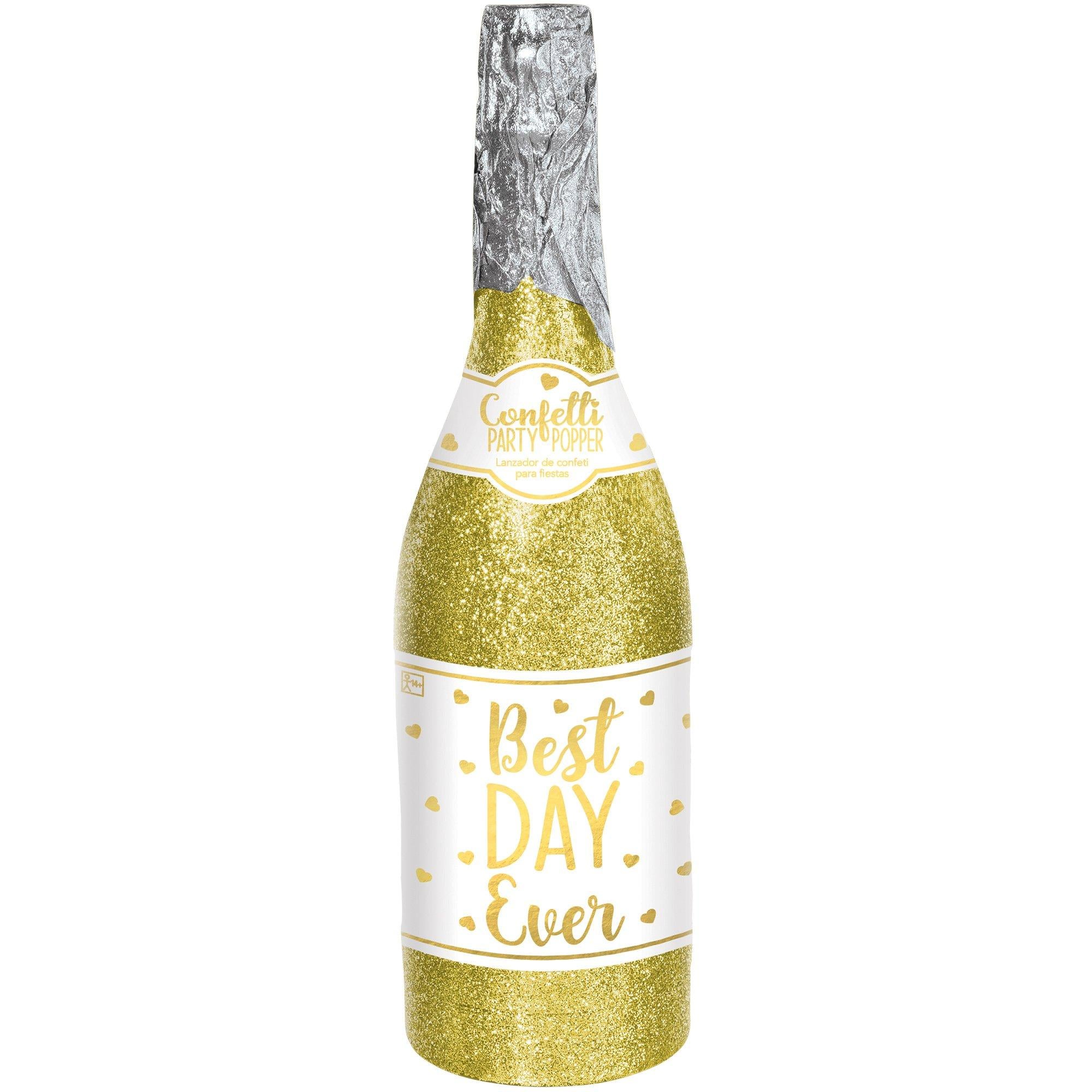 Best Day Ever Champagne Bottle Party Popper. 13in