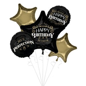 Better With Age Birthday Foil Balloon Bouquet. 5pc