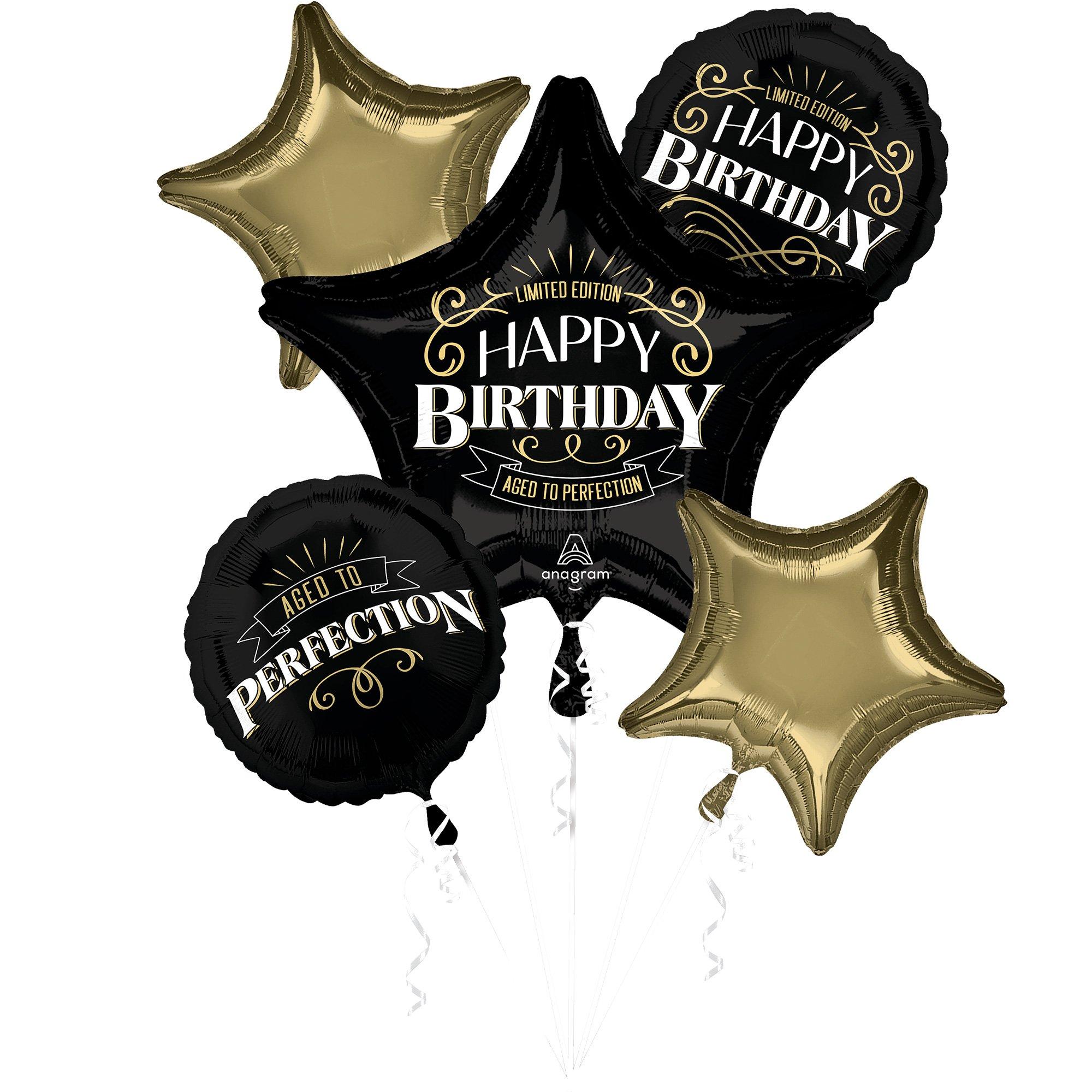 Better With Age Birthday Foil Balloon Bouquet. 5pc - Image 2