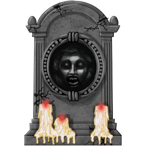 Light-Up Trapped Soul Tombstone. 14.75in x 22in