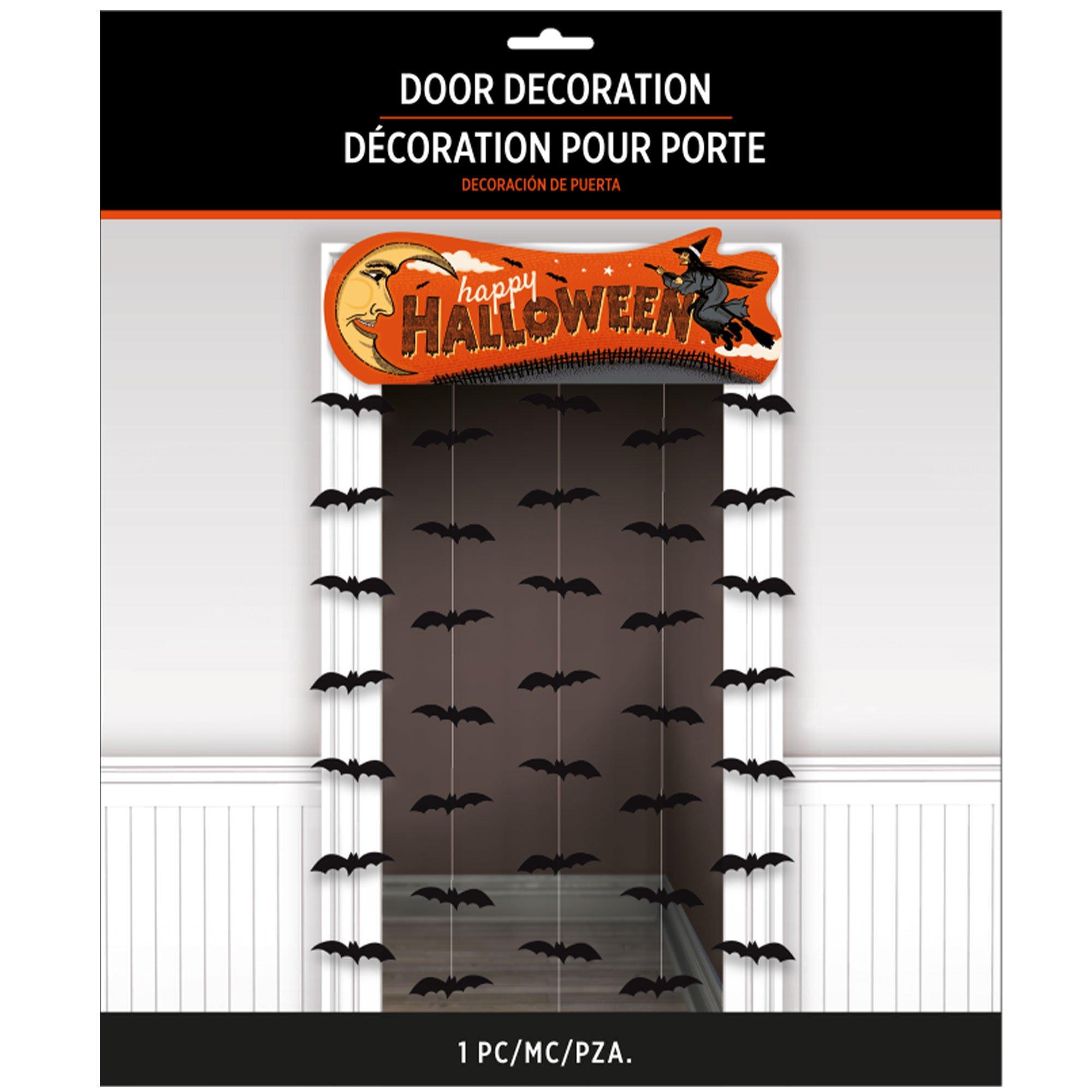 Vintage Halloween Cardstock Door Curtain. 3.25ft x 6.41ft - Image 4