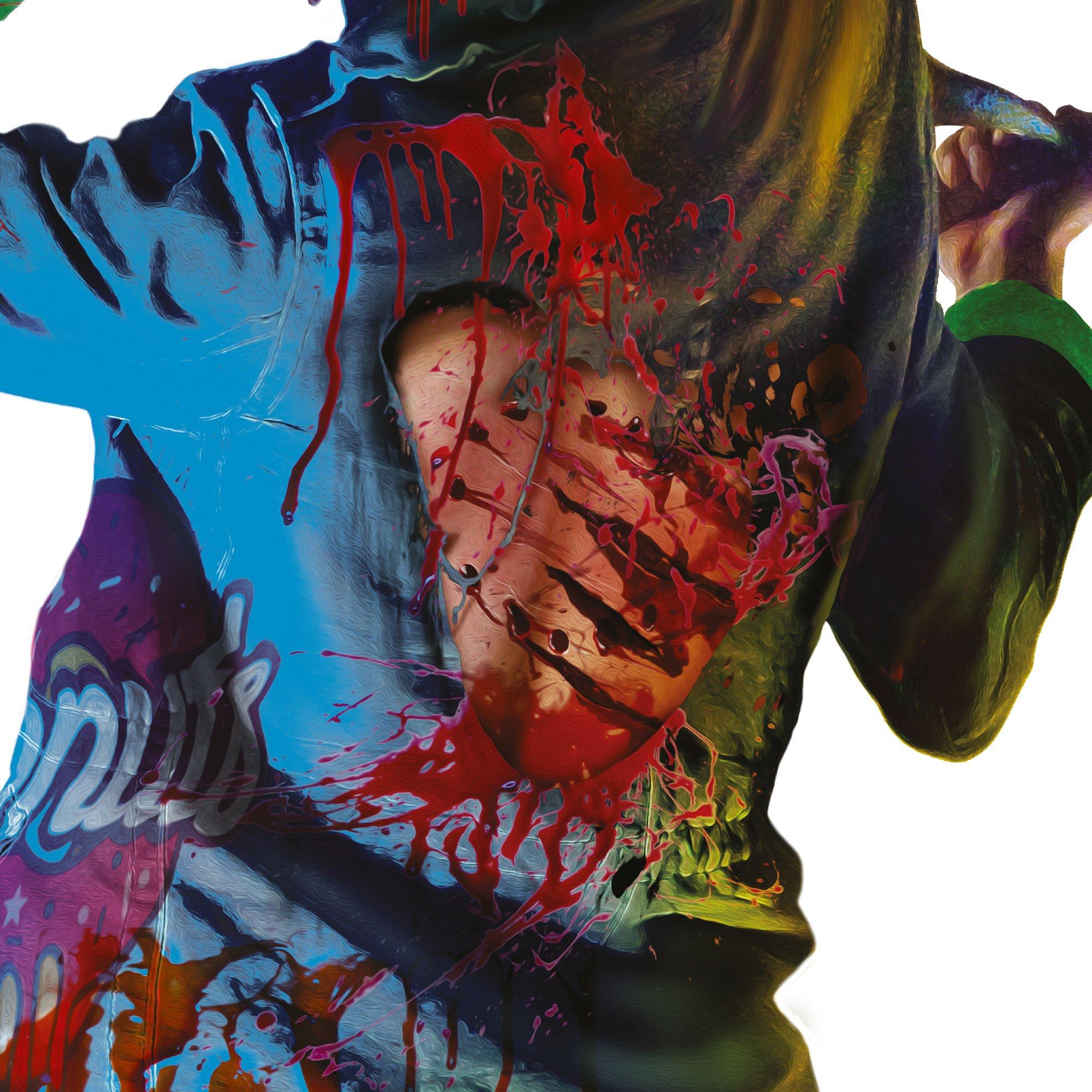 Creepy Carnival Black Light Reactive Plastic Scene Setter Backdrop. 5.58ft x 5.41ft. 2pc - Image 5