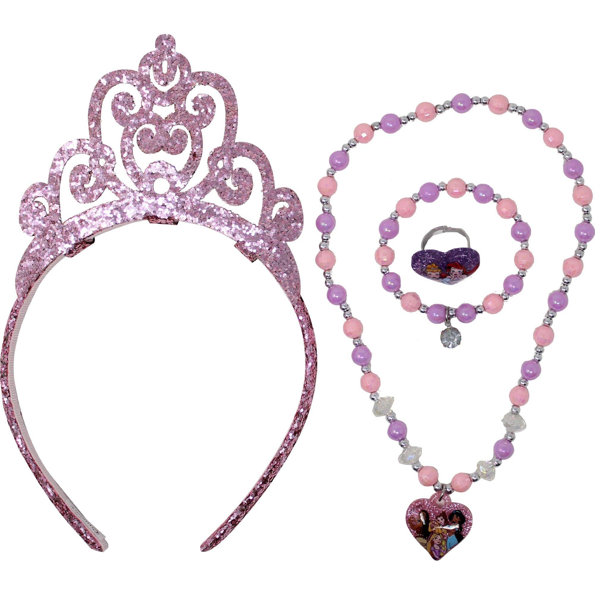 Disney Princess Tiara & Jewelry Set. 4pc