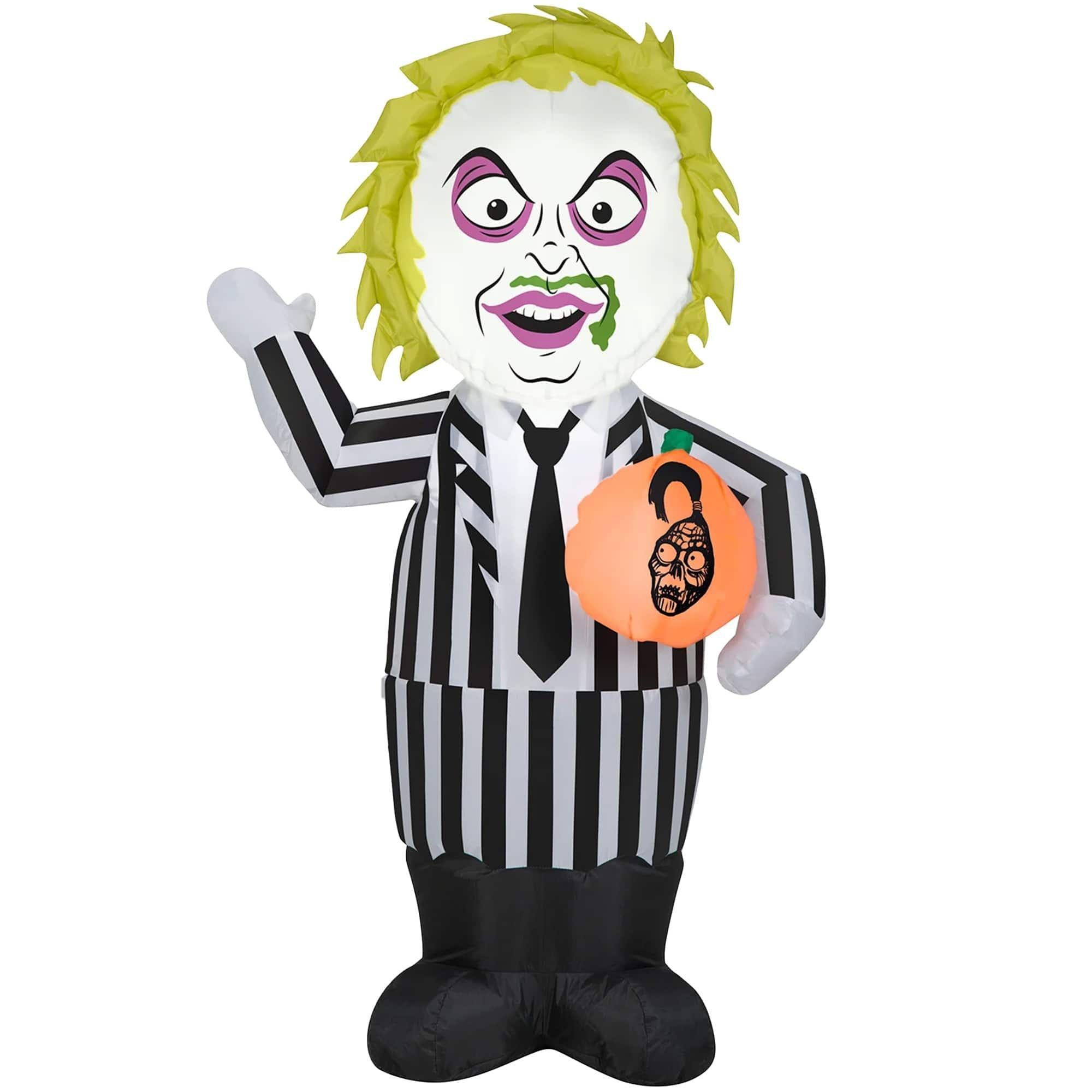 3.5 Foot Beetlejuice Light Up Halloween Inflatable Lawn Decoration - Image 2