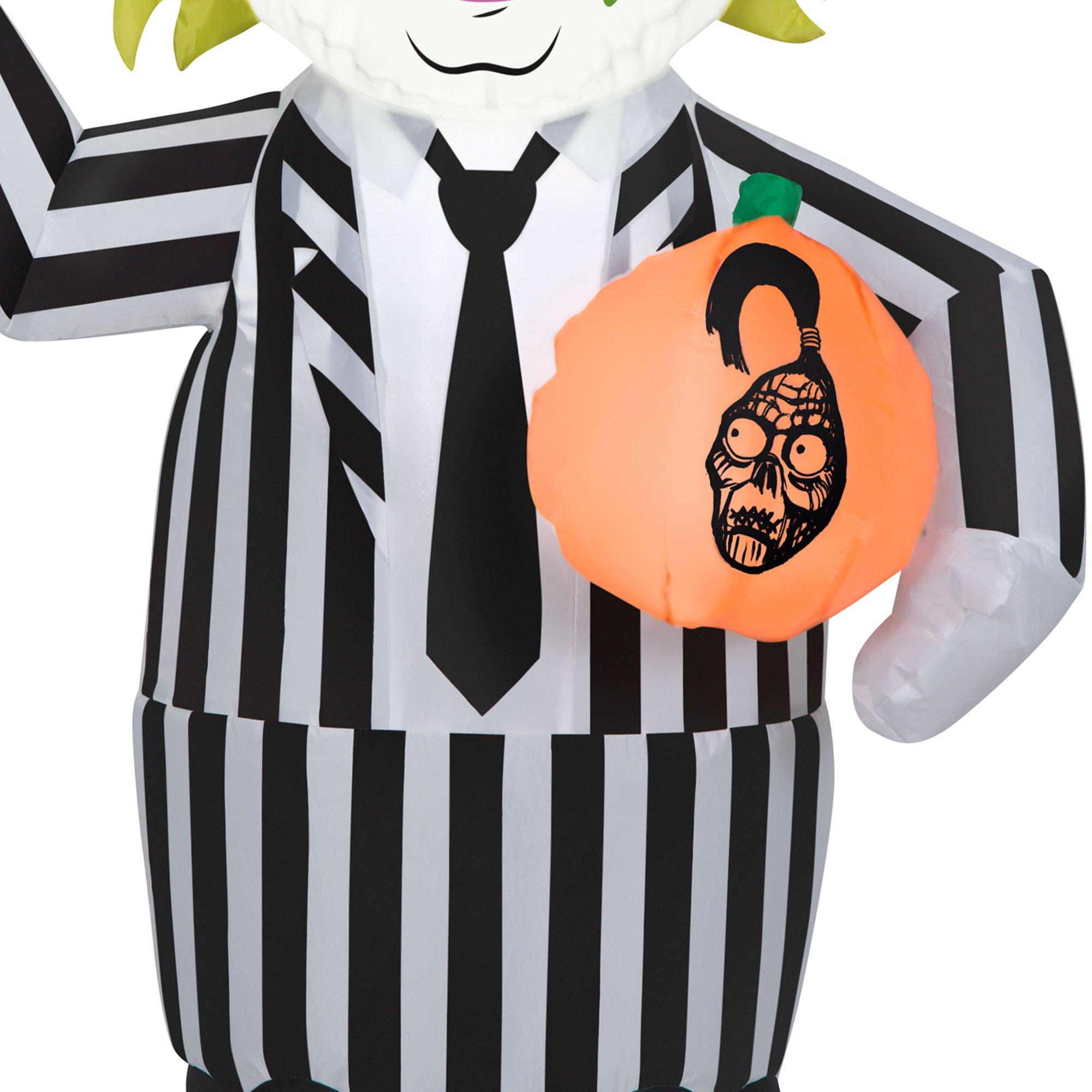 3.5 Foot Beetlejuice Light Up Halloween Inflatable Lawn Decoration - Image 3