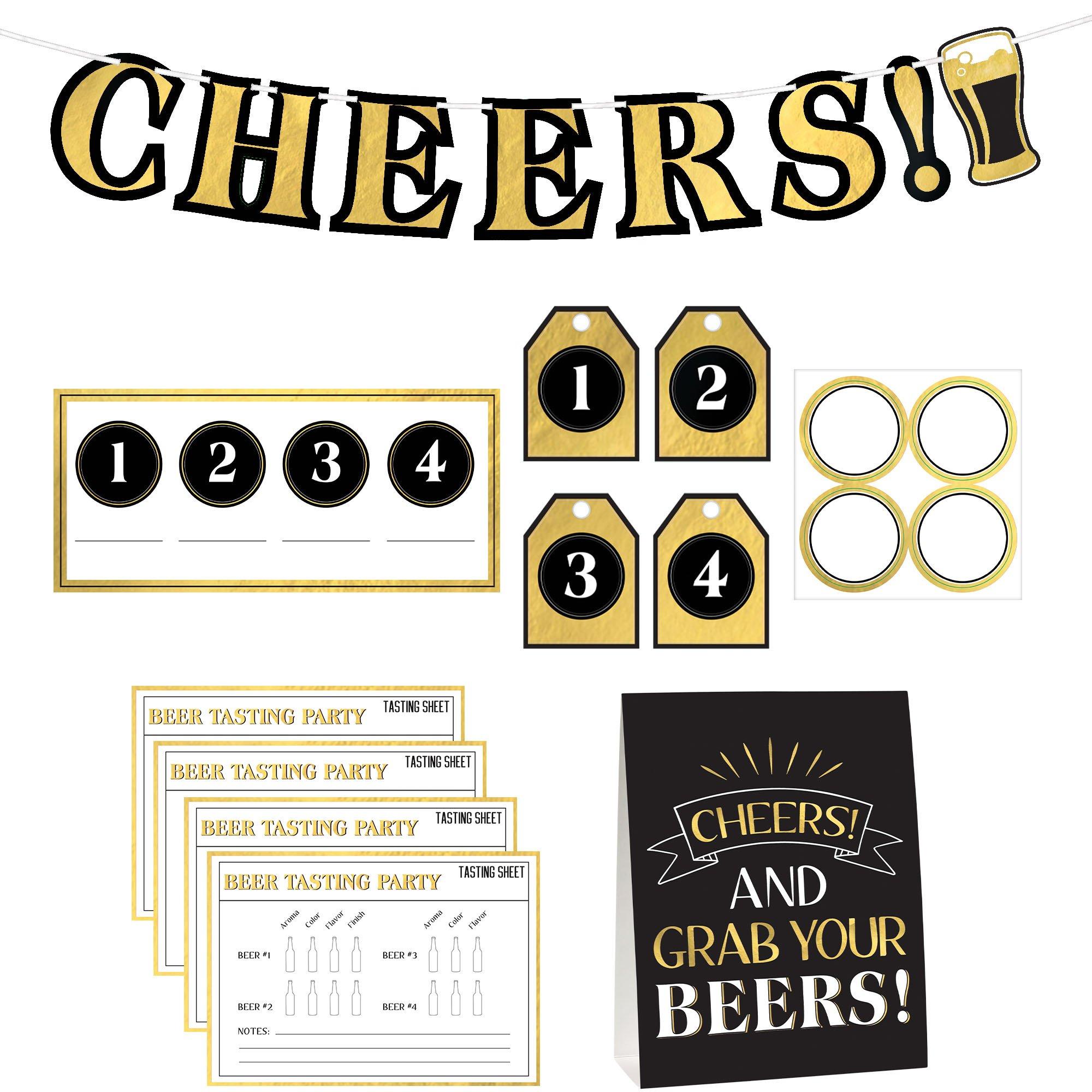 Beer Tasting Kit for 4 Guests. 15pc - Better With Age